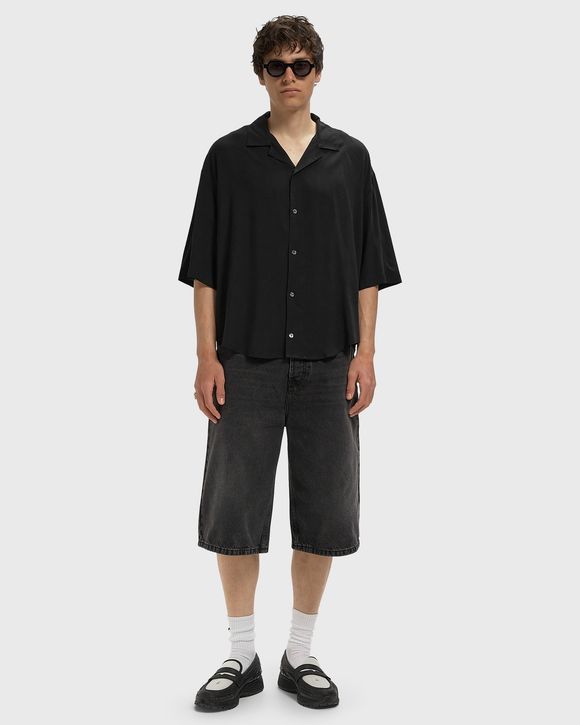 SHORT SLEEVE BOXY SHIRT WITH CAMP COLLAR AND EMBROIDERED Ami Paris