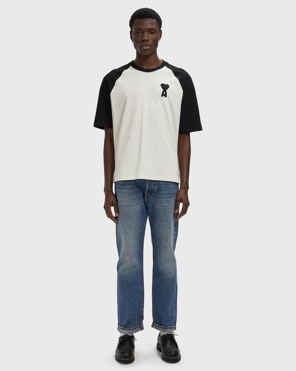 SHORT SLEEVES BOXY FIT TEESHIRT WITH AMI DE COEUR KNITTED PATCH
