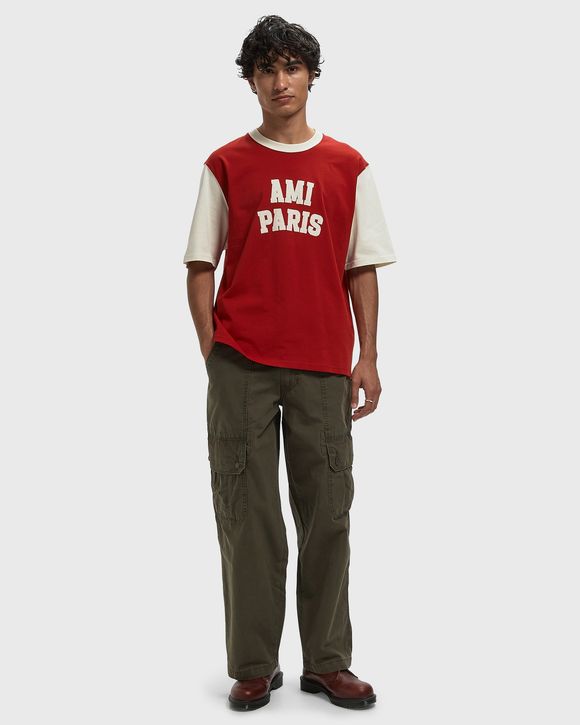 TSHIRT WITH AMI PARIS FELT EMBROIDERY