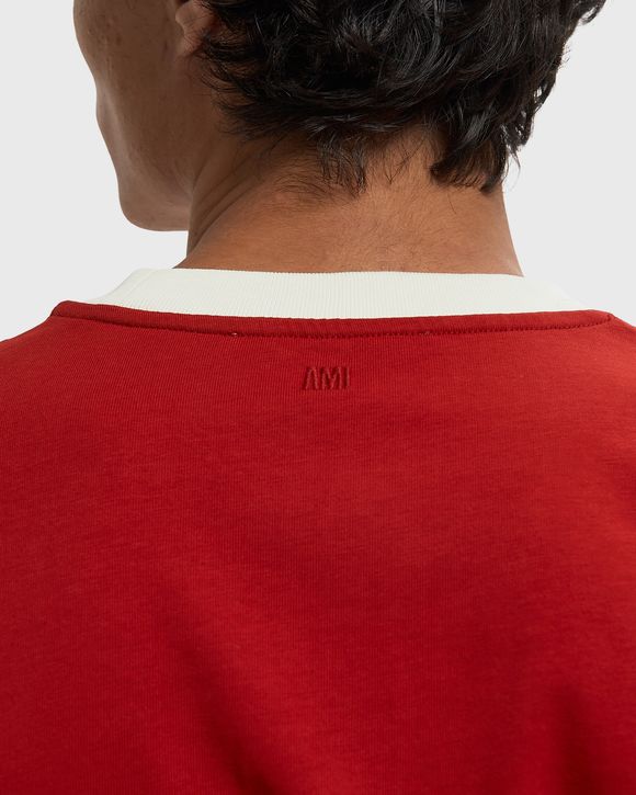 TSHIRT WITH AMI PARIS FELT EMBROIDERY