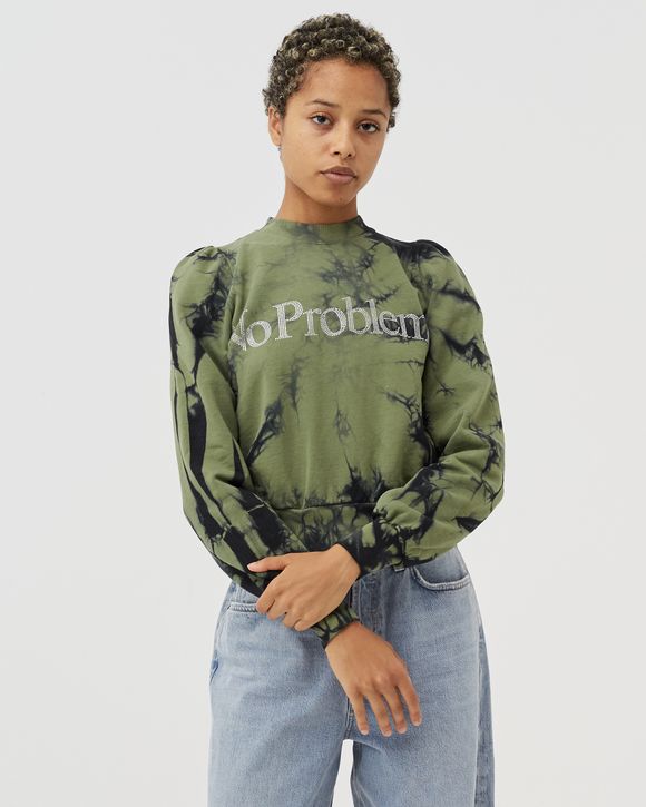 WMNS No Problemo Rhinestone Puff Sleeve Sweatshirt