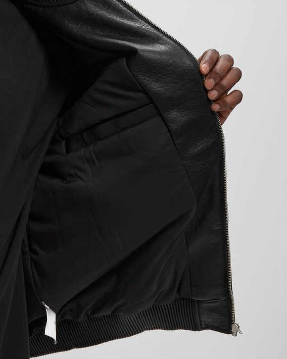 Half Logo Leather Jacket