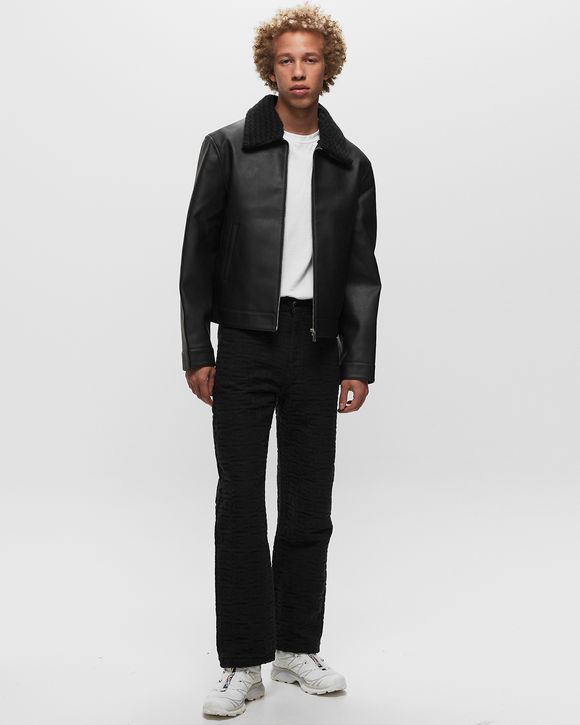 Jasper Basic Collar Leather Jacket