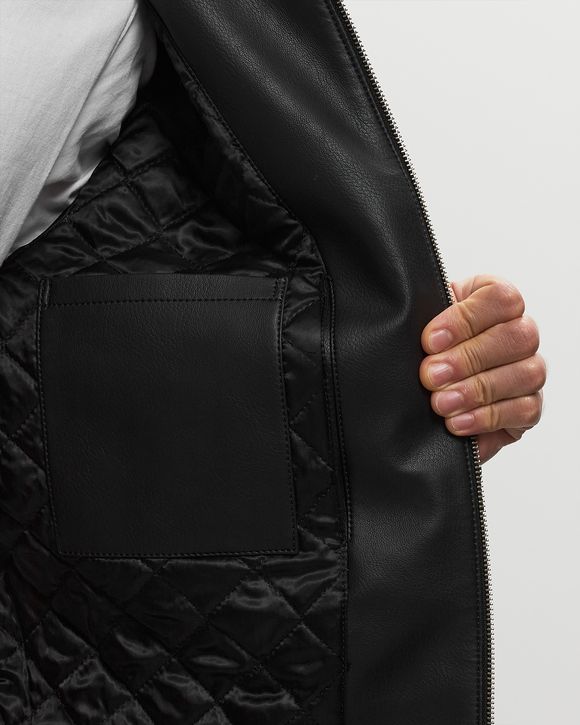 Jasper Basic Collar Leather Jacket