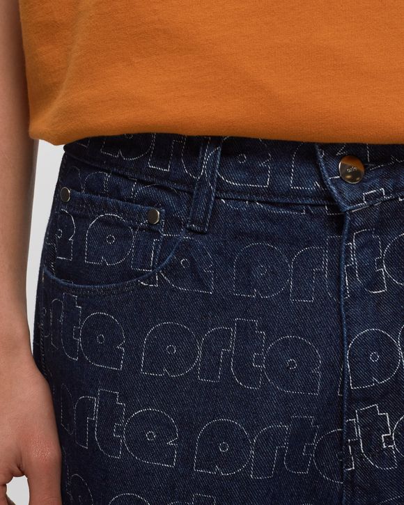 'Paul' Allover Logo Denim Pants