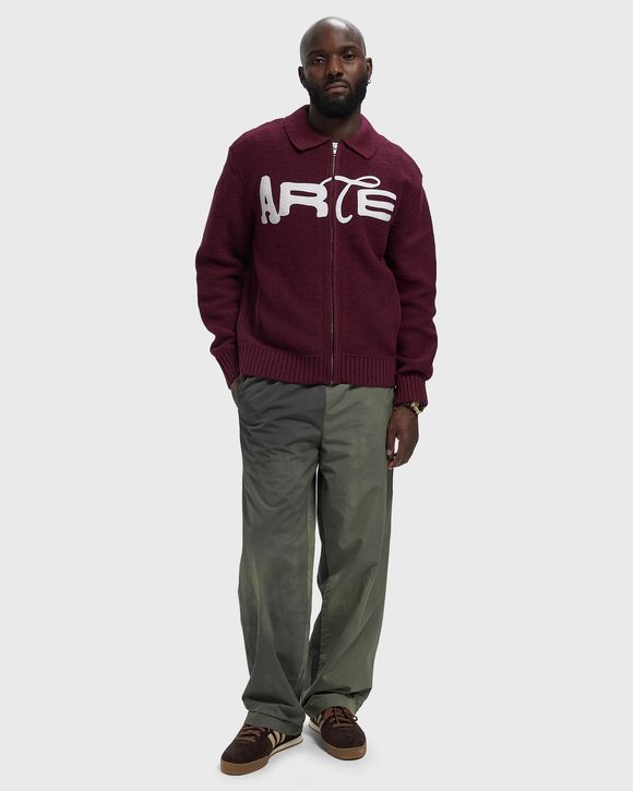 Stencil Zip Cardigan