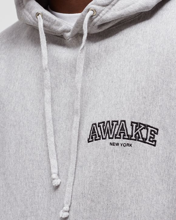 BLOCKED LOGO HOODIE WITH STRIPE RIB