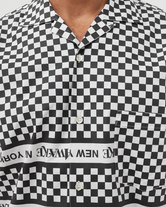 CAMP COLLAR CHECKERBOARD LOGO SHIRT