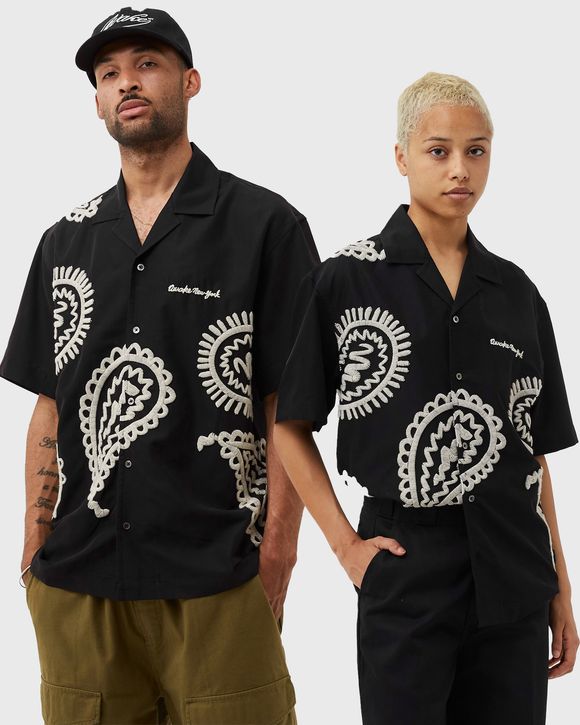 Embroidered Paisley Camp Shirt