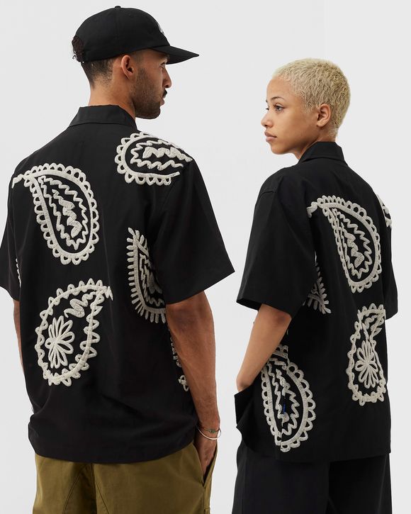 Embroidered Paisley Camp Shirt