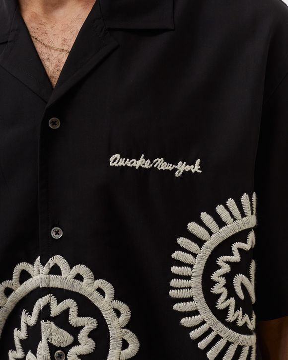 Embroidered Paisley Camp Shirt