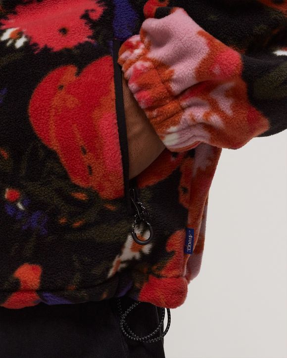 FLEECE FLORAL JACKET