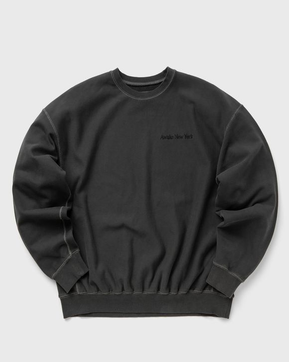 PIGMENT DYED EMBROIDERED CREWNECK SWEATSHIRT