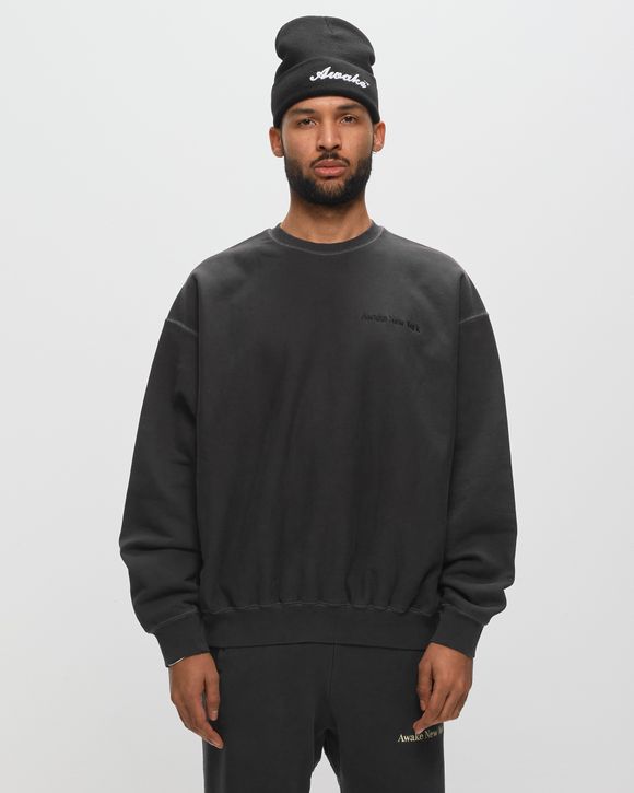 PIGMENT DYED EMBROIDERED CREWNECK SWEATSHIRT