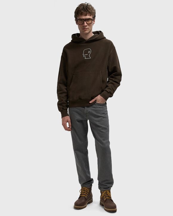 Brain Dead 3D EMBROIDERED LOGOHEAD GARMENT DYED HOODIE Brown