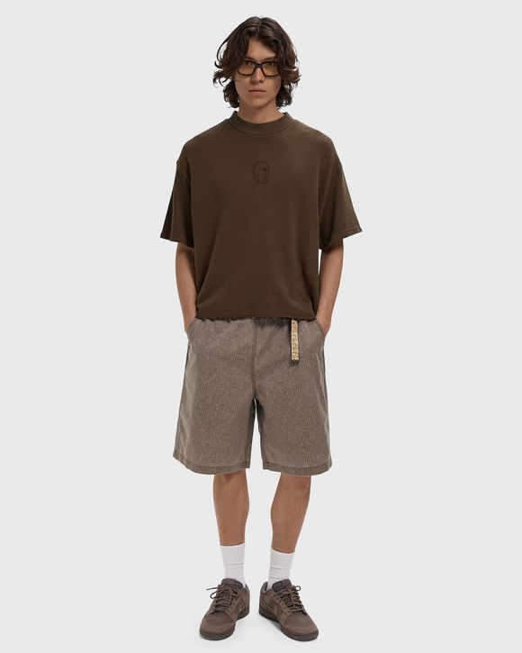 Boxy Pique Mock Neck Tee