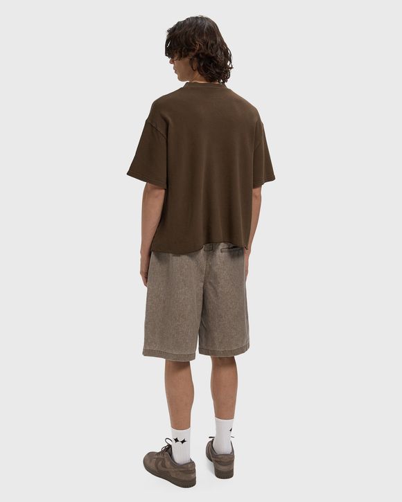 Boxy Pique Mock Neck Tee