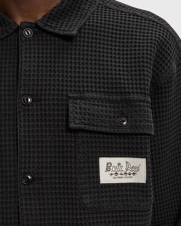 Waffle Button Front Shirt