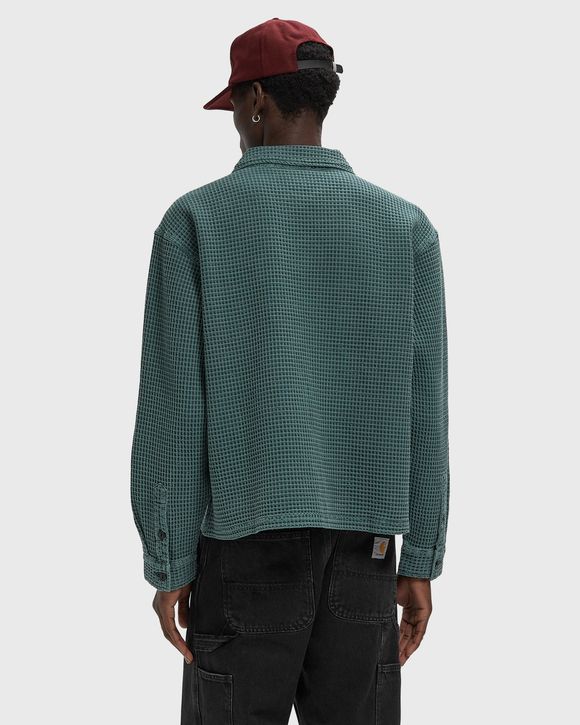 Waffle Button Front Shirt