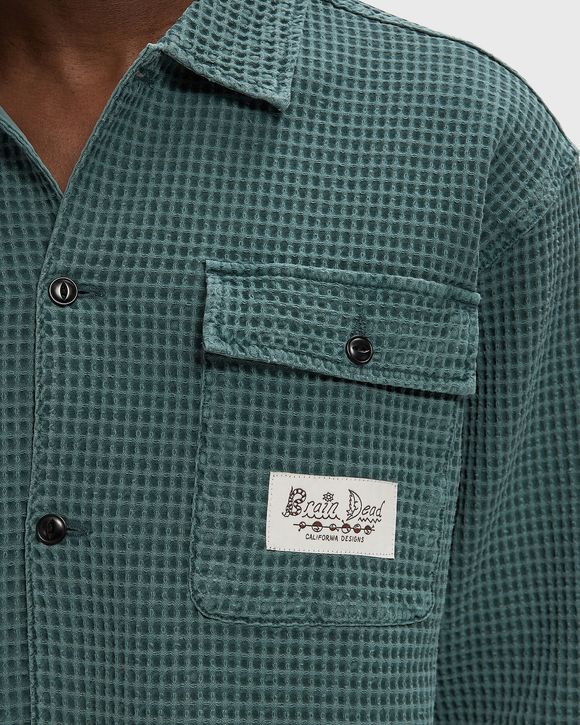Waffle Button Front Shirt