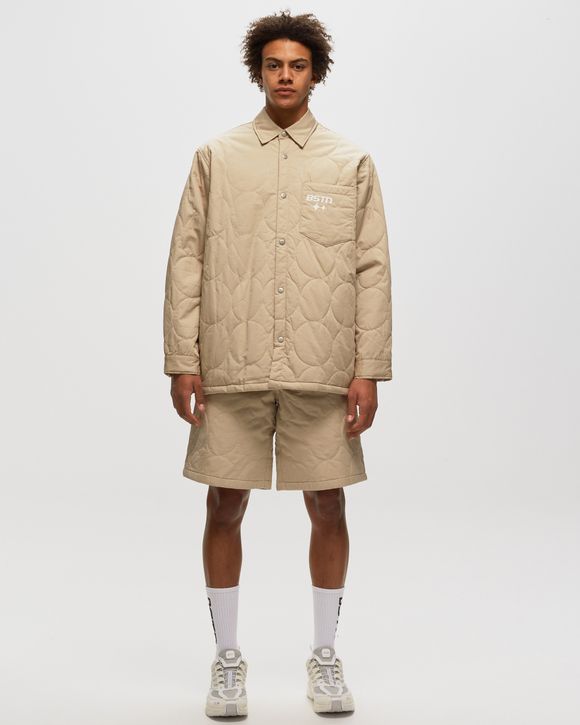 Logo Pattern Quilted Overshirt