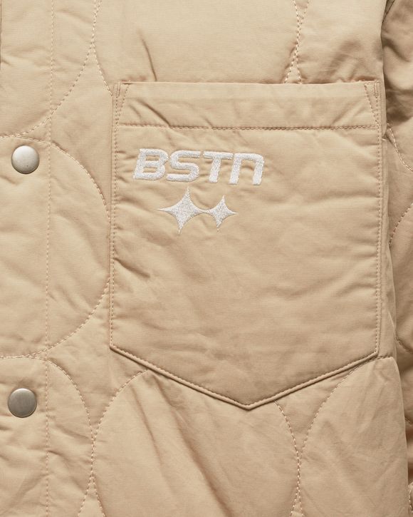 Logo Pattern Quilted Overshirt