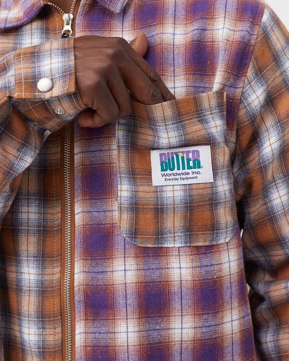PATCHWORK PLAID OVERSHIRT
