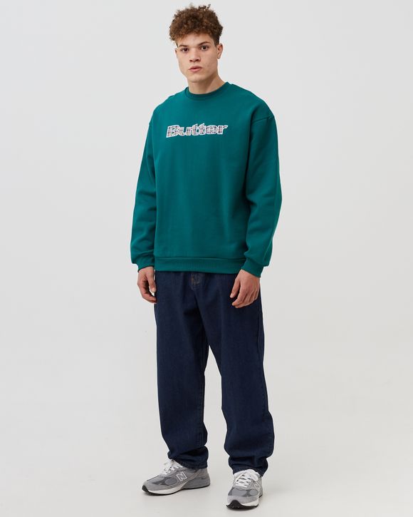 Plaid Applique Logo Crewneck Sweatshirt