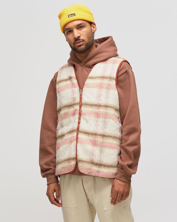 REVERSIBLE HAIRY PLAID VEST