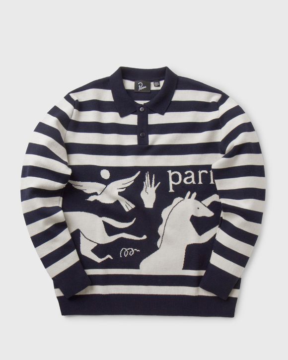 basket bird horse knitted polo shirt