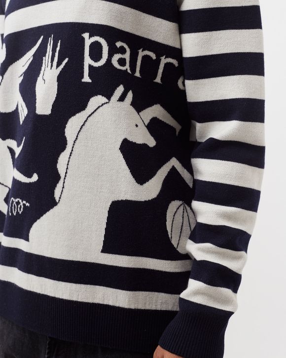 basket bird horse knitted polo shirt