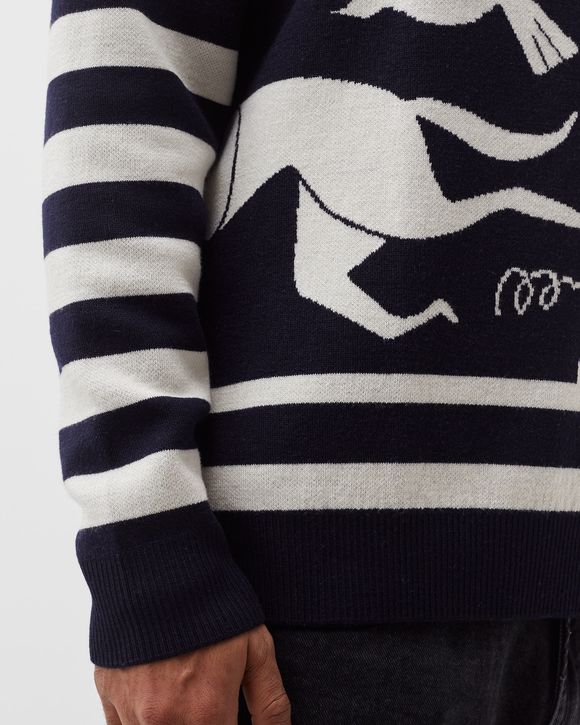 basket bird horse knitted polo shirt