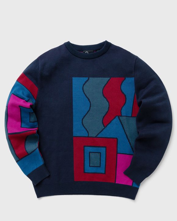 Blocked Landscape Knitted Pullover