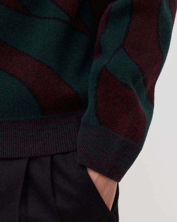 distorted waves knitted pullover