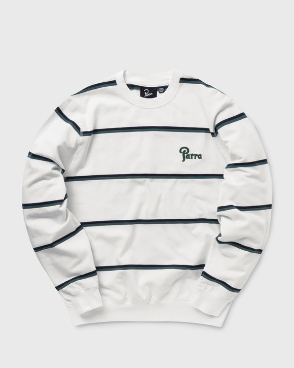 FANCY LOGO STRIPED CREW NECK SWEATSHIRT