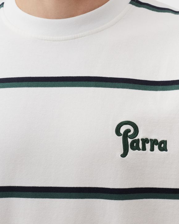 FANCY LOGO STRIPED CREW NECK SWEATSHIRT