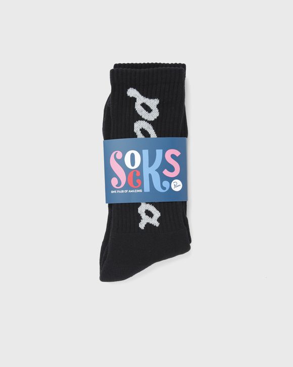 Lowercase scriptlogo crew socks
