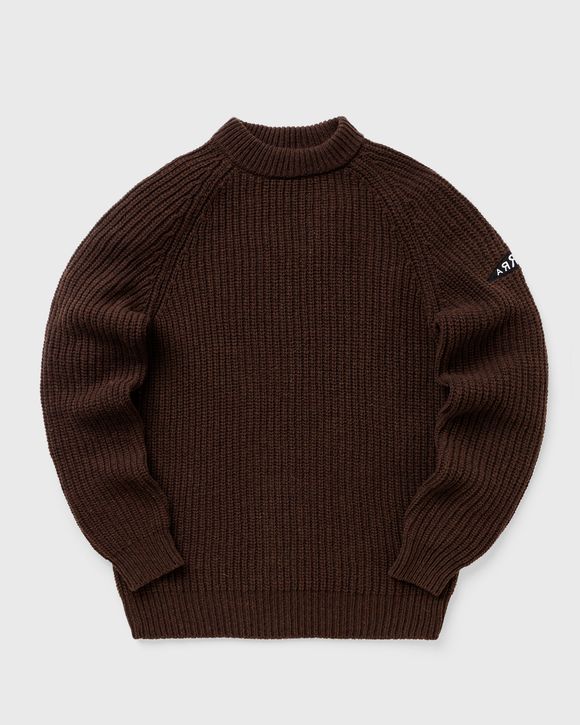mirrored flag logo knitted pullover