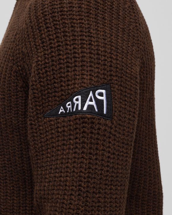 mirrored flag logo knitted pullover