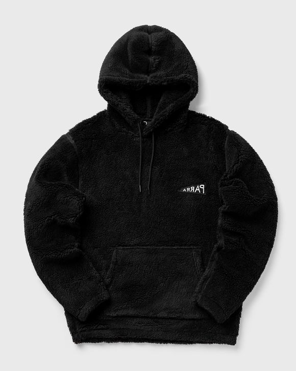 mirrored flag logo polar fleece hooded pullover