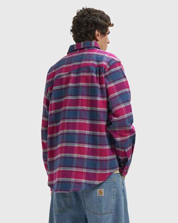 Plaid off long sleeve shirt