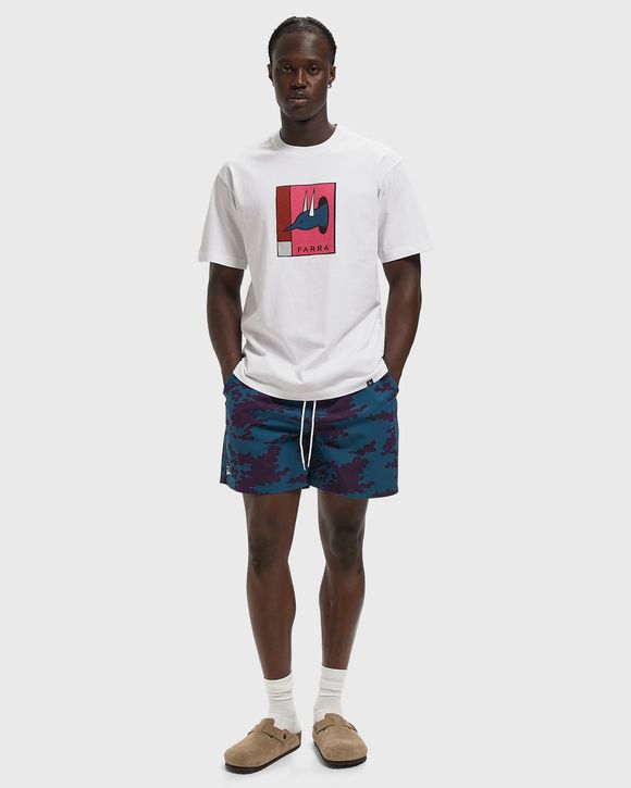 Purple camo man swim shorts