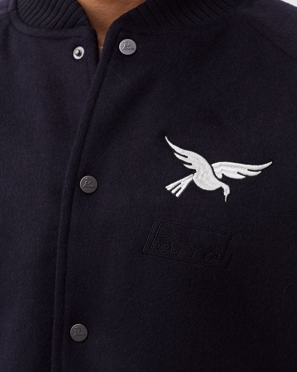 sad pencil wool varsity jacket
