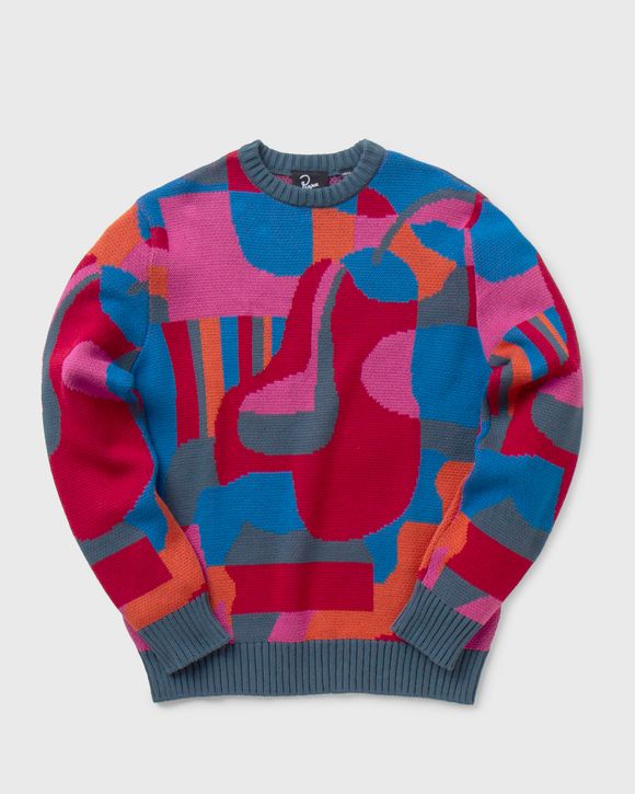 SITTING PEAR PATTERN KNITTED PULLOVER