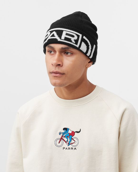 tape logo beanie