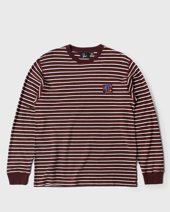 Tripped stripes pique long sleeve t-shirt