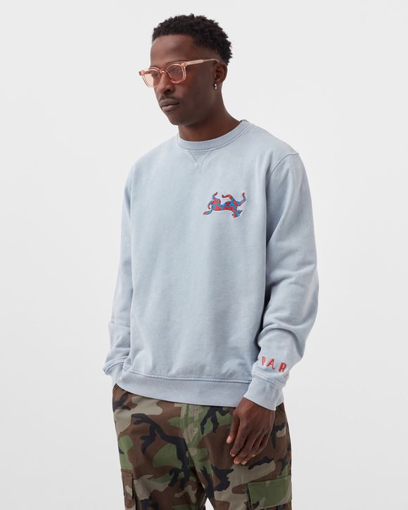 upside dog race crew neck sweatshirt