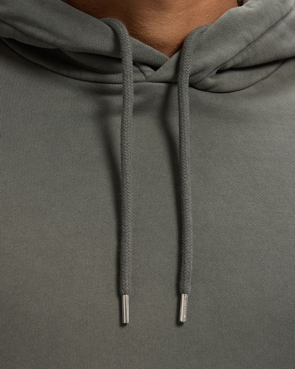 BRUSHED AND EMERIZED DIAGONAL FLEECE HOODED LENS SWEATSHIRT