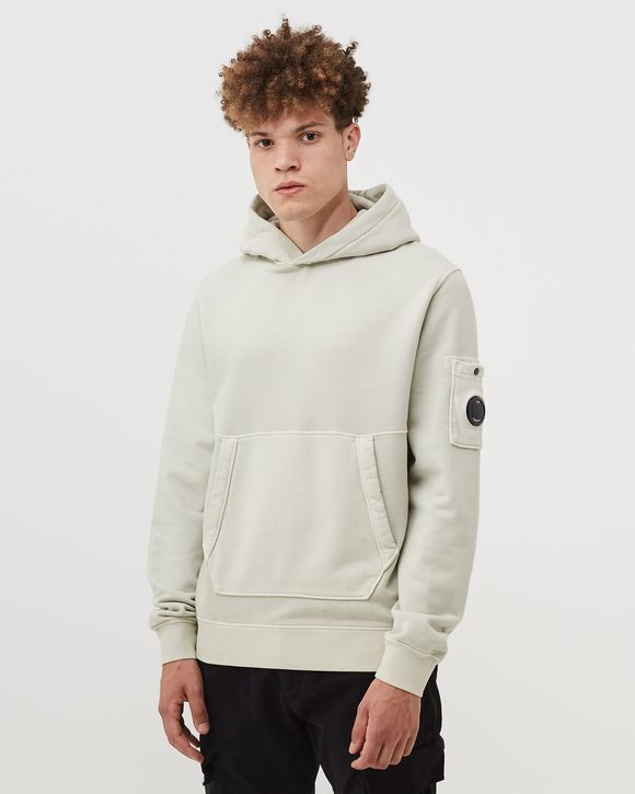 BRUSHED AND EMERIZED DIAGONAL FLEECE HOODIE