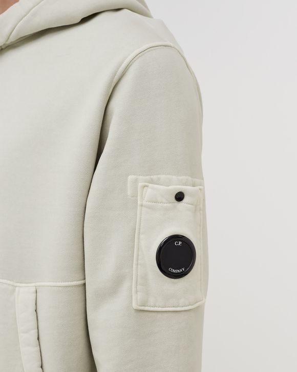 BRUSHED AND EMERIZED DIAGONAL FLEECE HOODIE